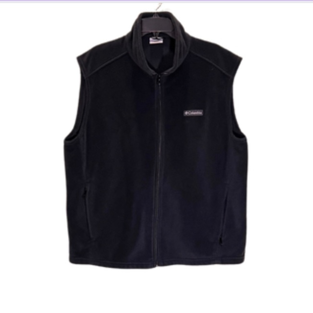 Columbia men’s fleece vest. Size XL. Black